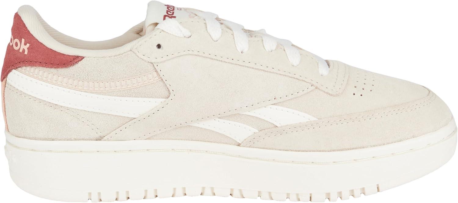 imageReebok Club C Double Revenge Platform Tennis Shoes for Women Fashion Womens SneakersStucco Chalk Sedona Rose F23 R