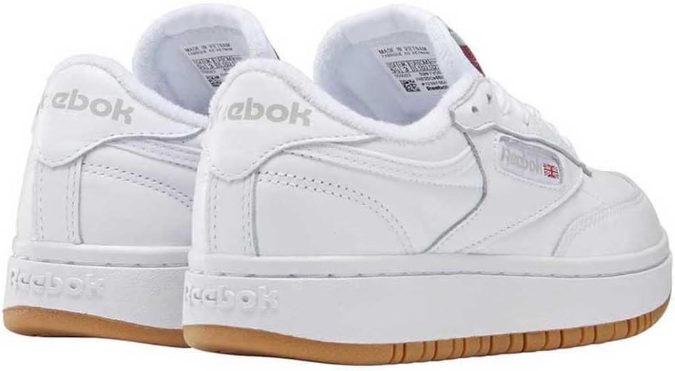 imageReebok Club C Double Revenge Platform Tennis Shoes for Women Fashion Womens SneakersWhite Reebok Rubber Gum 07 White