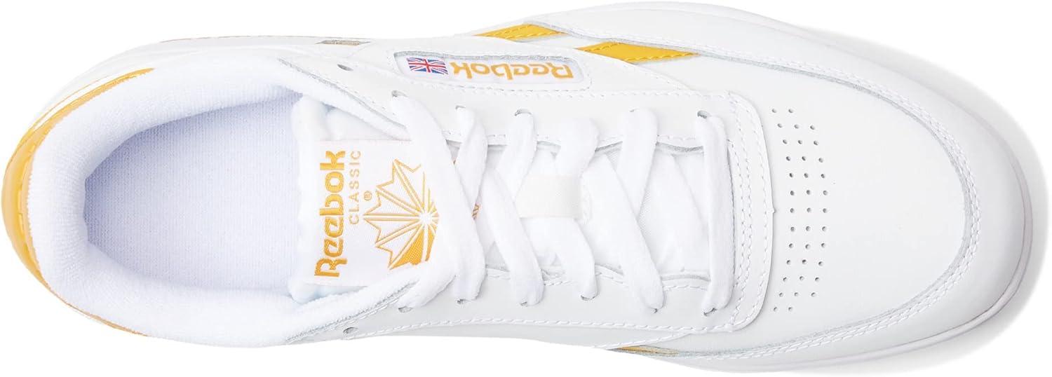 imageReebok Club C Double Revenge Platform Tennis Shoes for Women Fashion Womens SneakersWhiteBright OchreGum