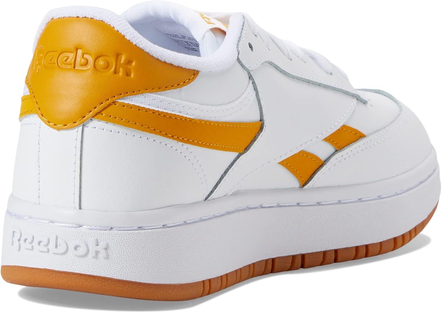 imageReebok Club C Double Revenge Platform Tennis Shoes for Women Fashion Womens SneakersWhiteBright OchreGum