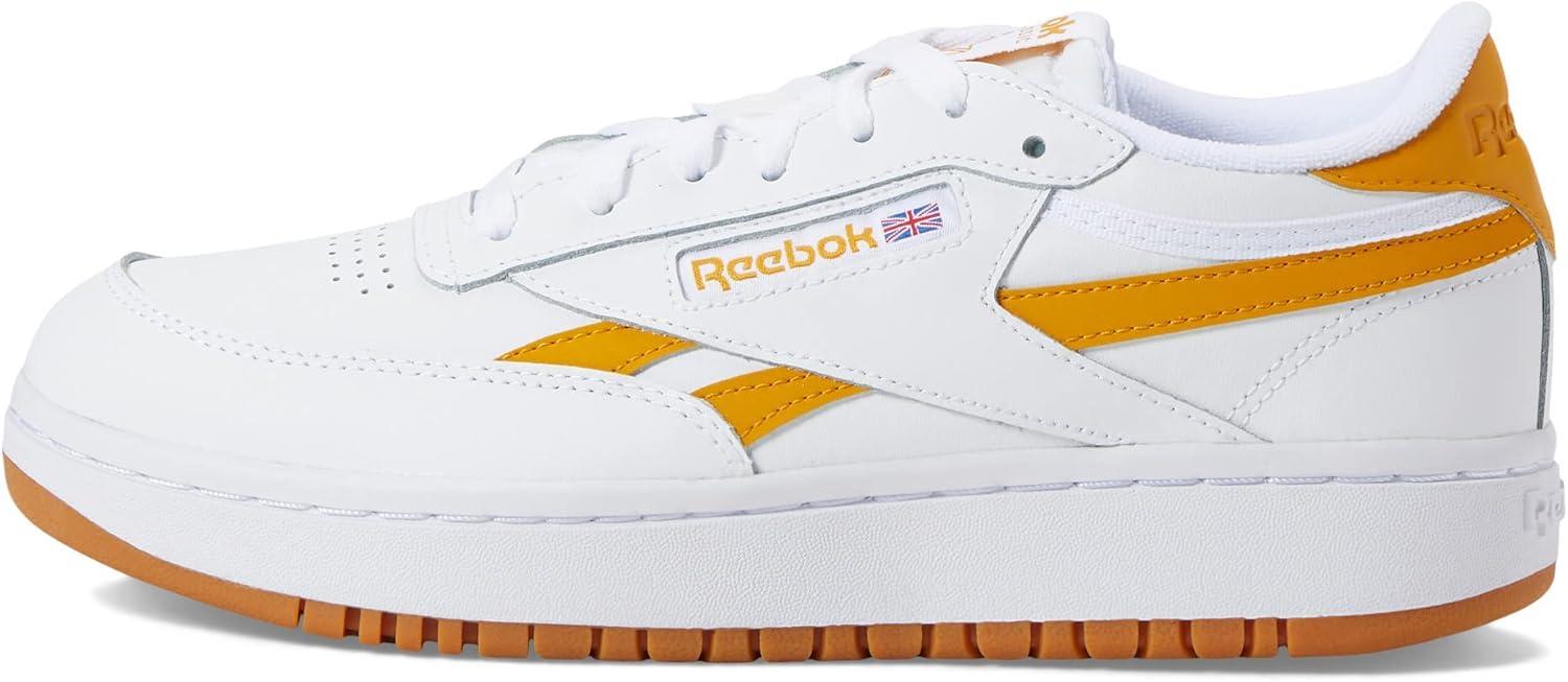 imageReebok Club C Double Revenge Platform Tennis Shoes for Women Fashion Womens SneakersWhiteBright OchreGum