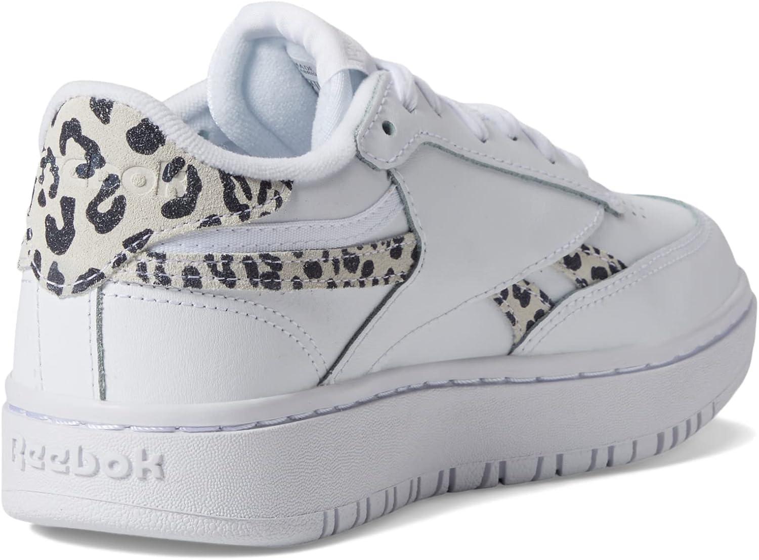 imageReebok Club C Double Revenge Platform Tennis Shoes for Women Fashion Womens SneakersWhiteCore BlackPure Grey