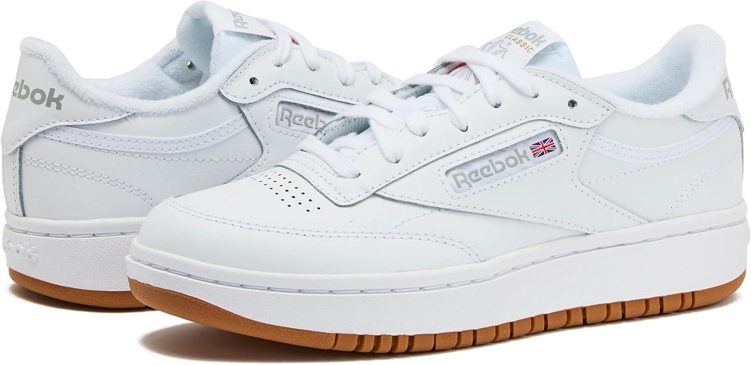 imageReebok Club C Double Revenge Platform Tennis Shoes for Women Fashion Womens SneakersWhiteReebok Gum 07White