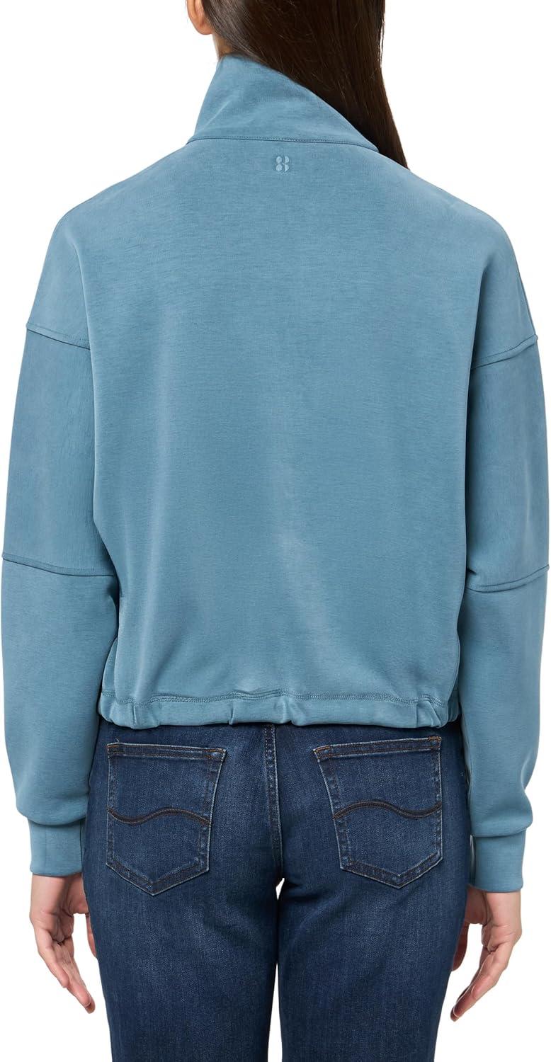 imageSweaty Betty Womens Sand Wash Soft Half Zip Pullover SweatshirtSubdued Blue