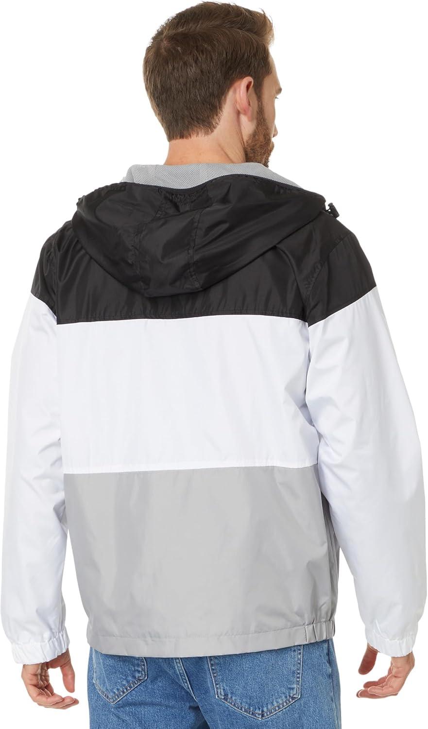 imageUS POLO ASSN Mens USPA ColorBlock Hooded WindbreakerBlack