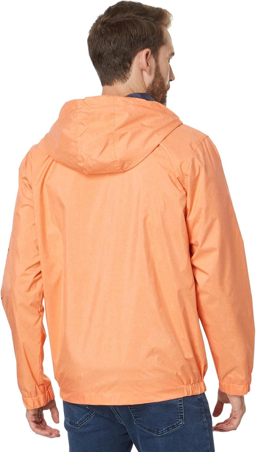 imageUS POLO ASSN Mens USPA Signature Sleeve Hooded WindbreakerOrange Sand Heather
