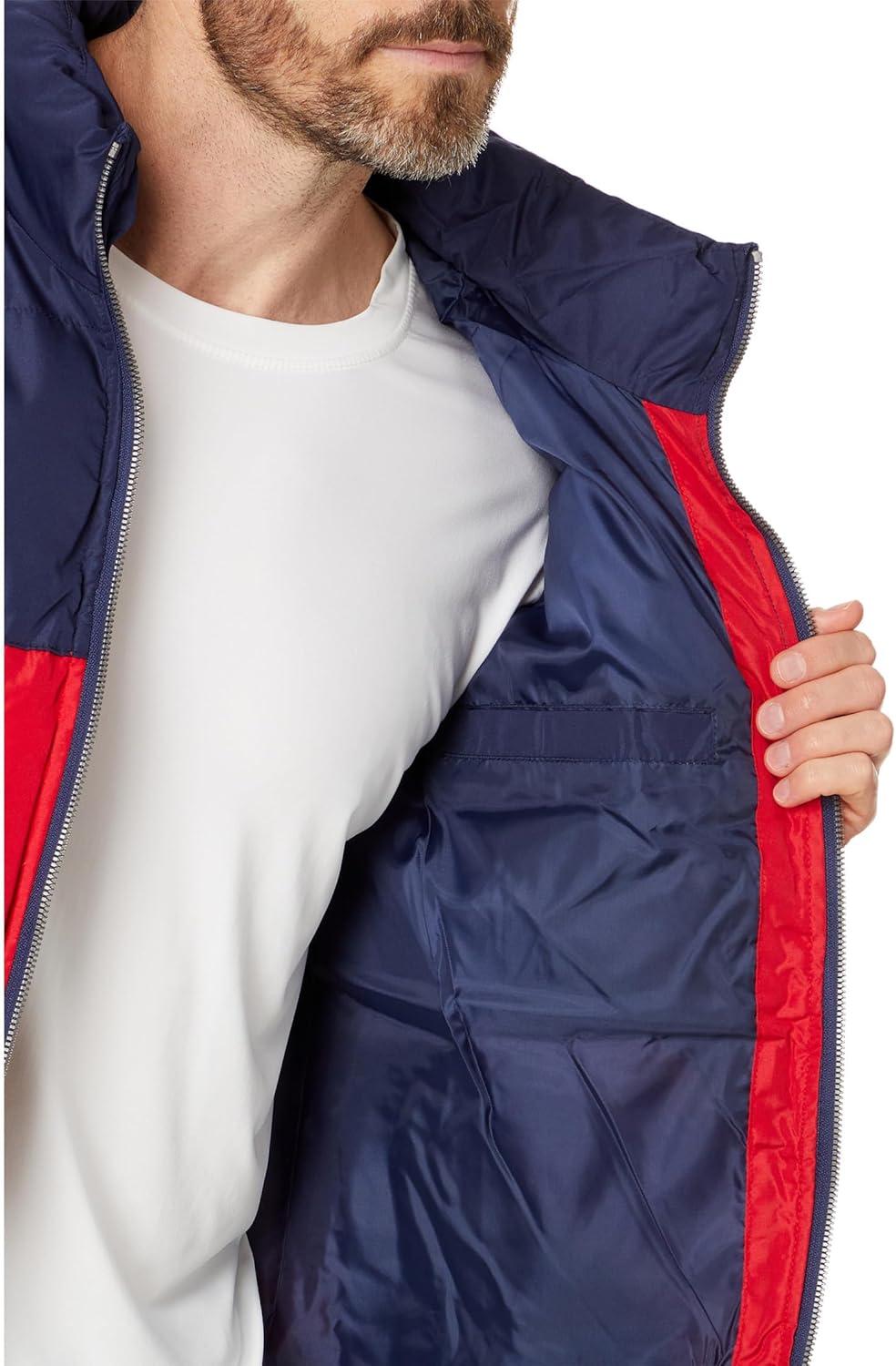 imageUS Polo Assn Mens Uspa Colorblock Puffer VestEngine Red