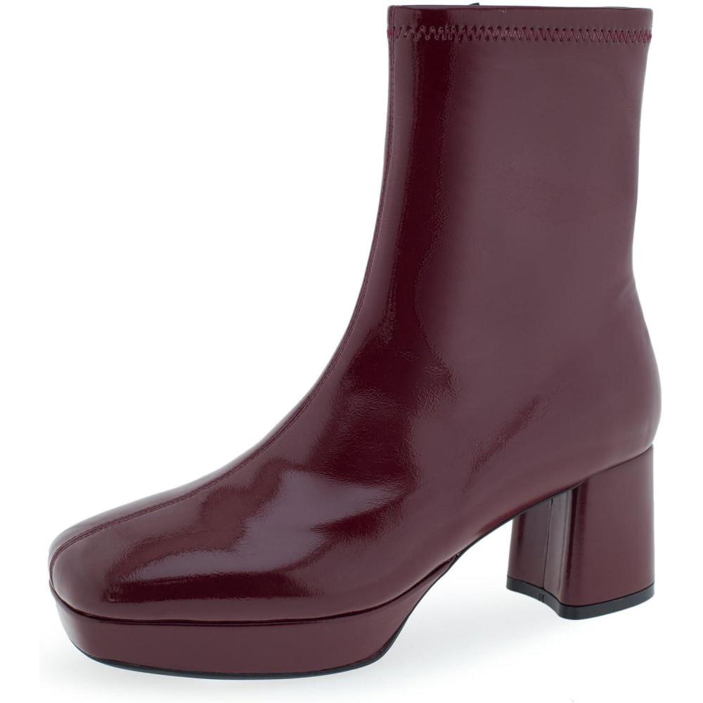 imageAerosoles Womens Sussex Mid Calf BootPomegranate Pu Leather