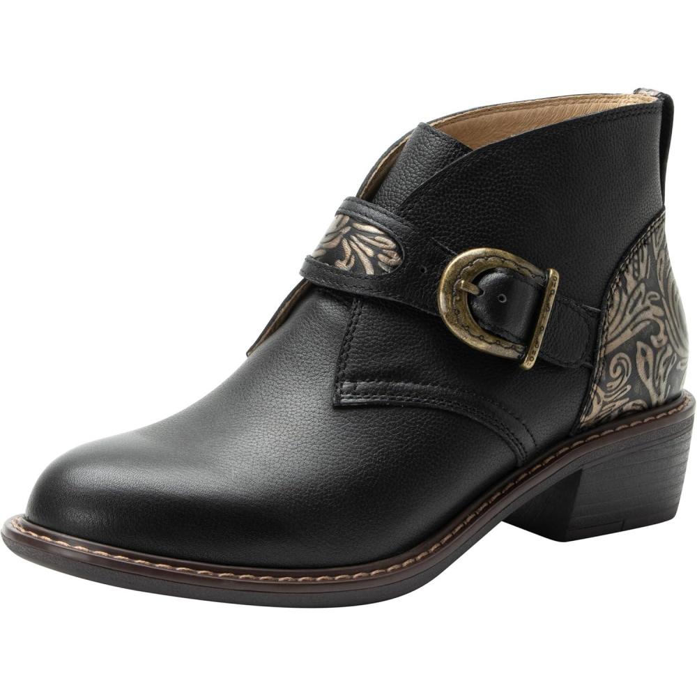imageAlegria Womens Mikki Western Buckle Leather BootieShow Boat