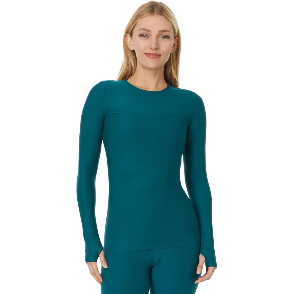 imageBeyond Yoga Womens Classic Crew PulloverMajestic Blue Heather