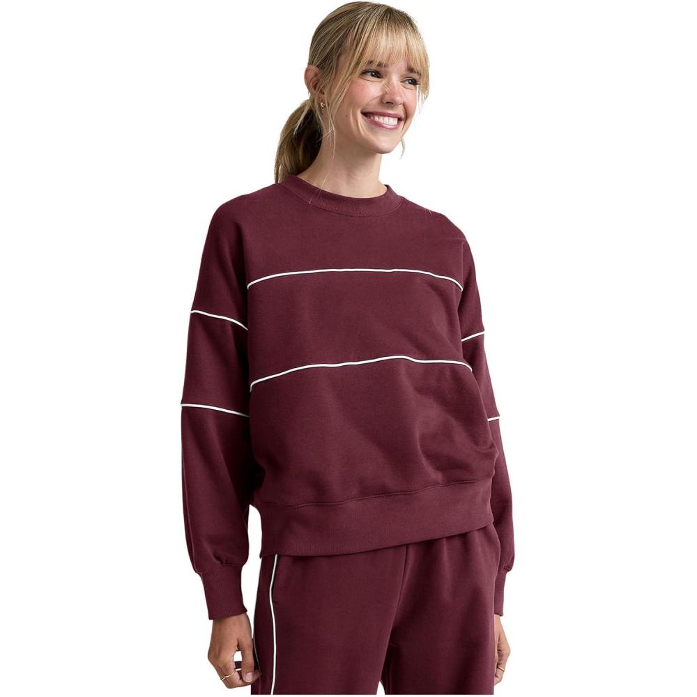 imageBeyond Yoga Womens Luxefleece Piper Oversized SweatshirtDark Cherry