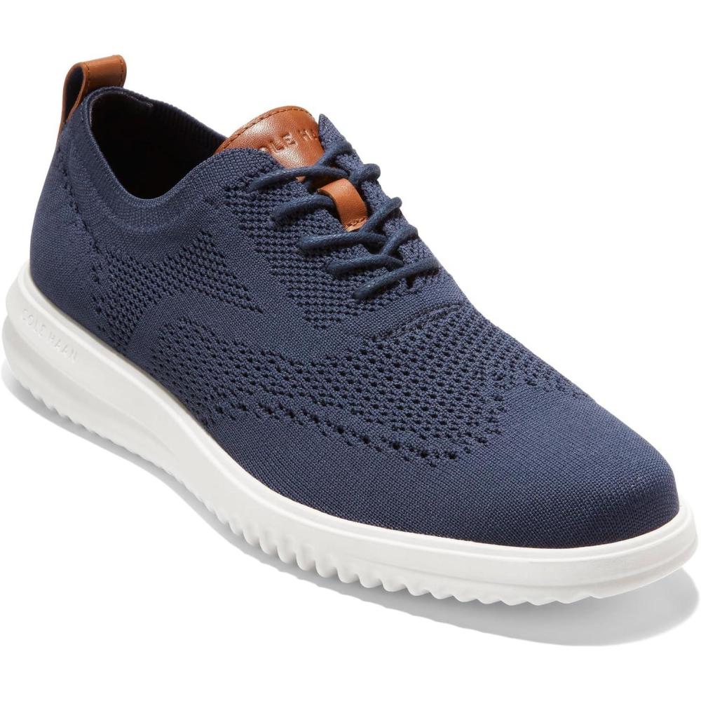 imageCole Haan Mens Grand Stitchlite Wing Tip OxfordMarine BlueNimbus