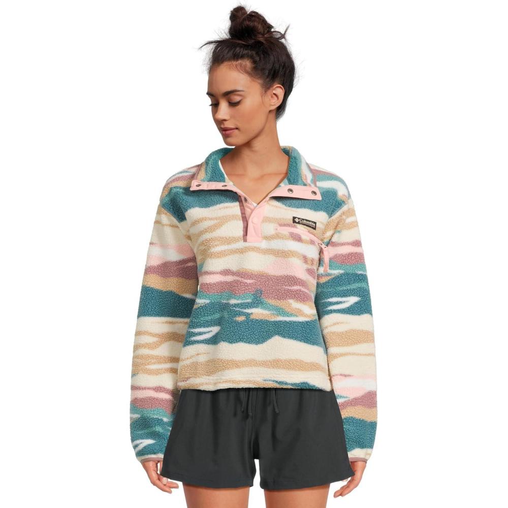 imageColumbia womens Helvetia Ii Printed Cropped Half SnapRiver Blue Rogue Valley