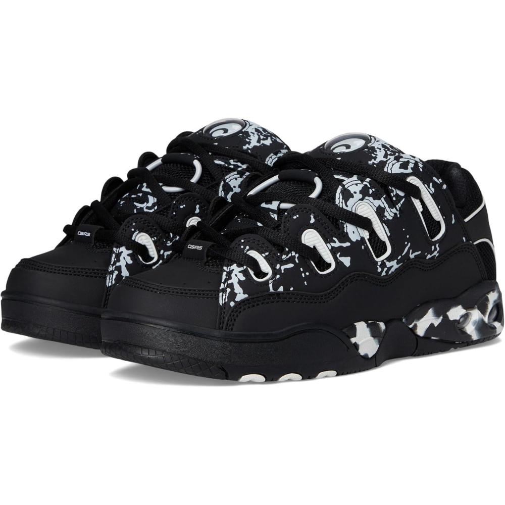 imageOsiris Mens D3 Og Skate ShoeBlackWhiteMarble