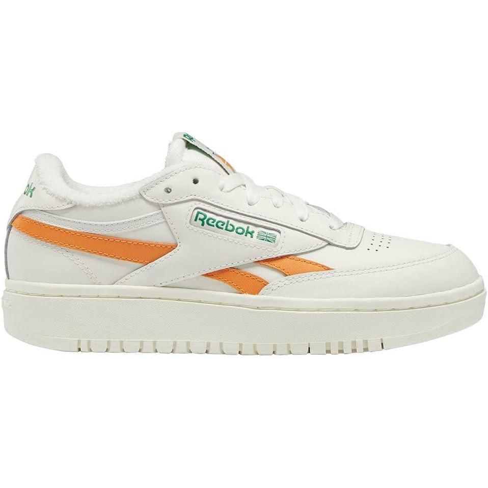imageReebok Club C Double Revenge Platform Tennis Shoes for Women Fashion Womens SneakersChalk Glen Green Peach Fuzz S23 R