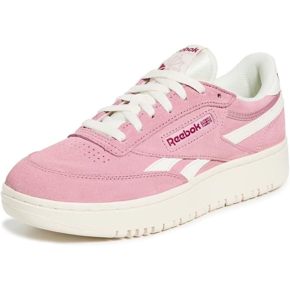 imageReebok Club C Double Revenge Platform Tennis Shoes for Women Fashion Womens SneakersDusty RoseChalkChalk