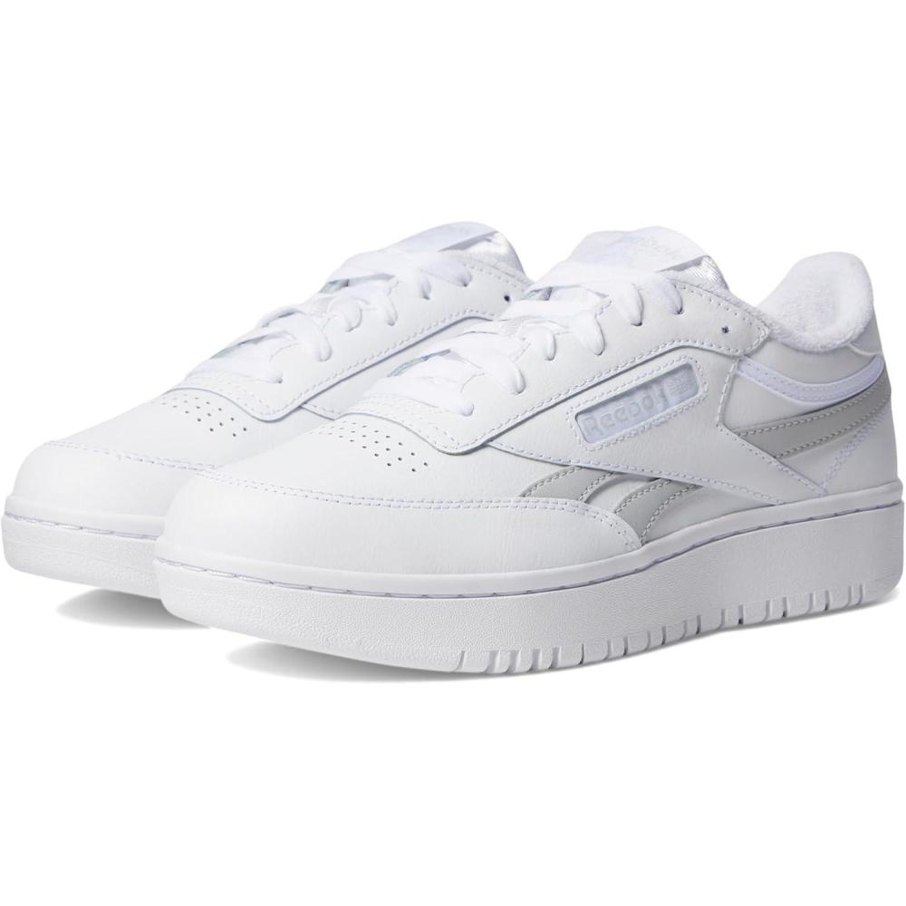 imageReebok Club C Double Revenge Platform Tennis Shoes for Women Fashion Womens SneakersFootwear WhitePure Grey 2Footwear White