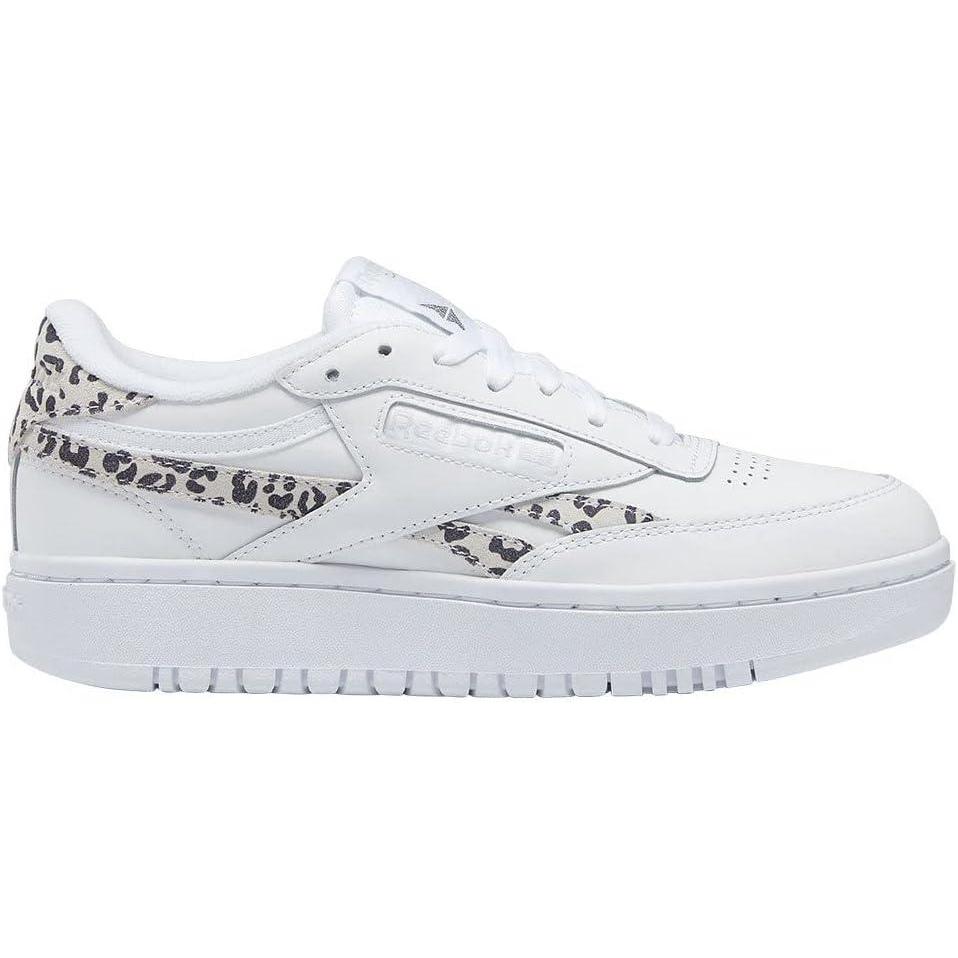 imageReebok Club C Double Revenge Platform Tennis Shoes for Women Fashion Womens SneakersFtwr White Core Black Pure Grey 2