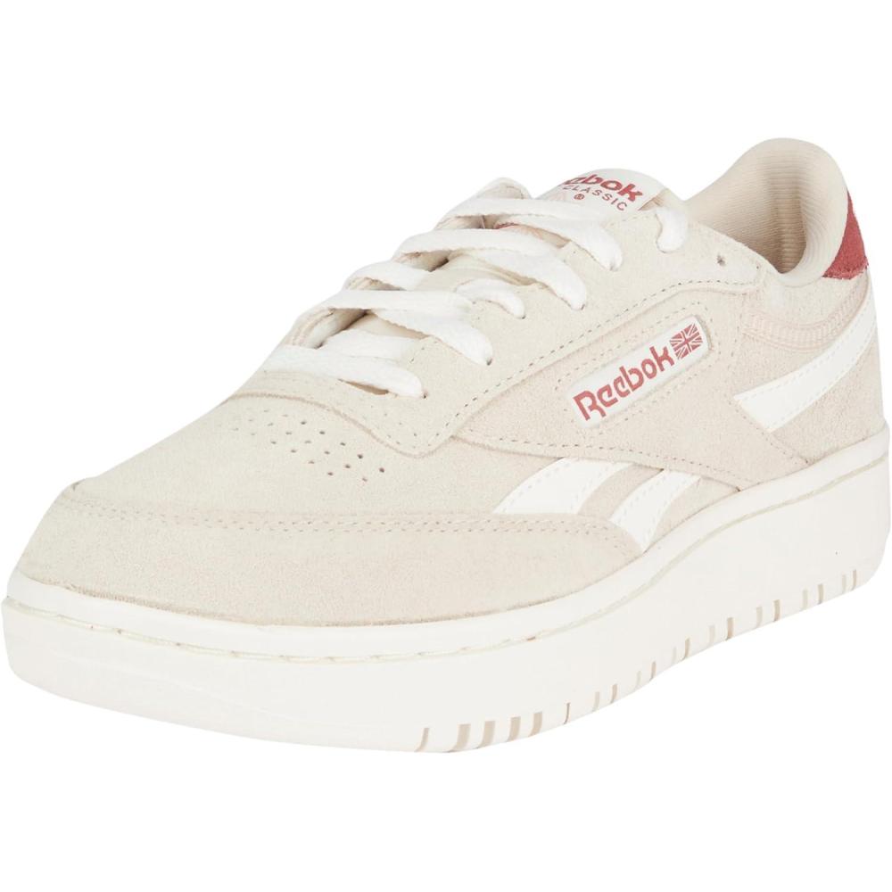 imageReebok Club C Double Revenge Platform Tennis Shoes for Women Fashion Womens SneakersStucco Chalk Sedona Rose F23 R