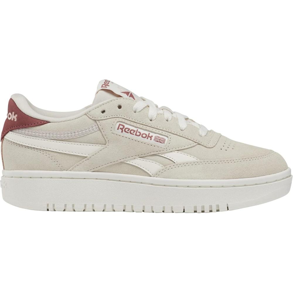 imageReebok Club C Double Revenge Platform Tennis Shoes for Women Fashion Womens SneakersStuccoChalkSedona Rose