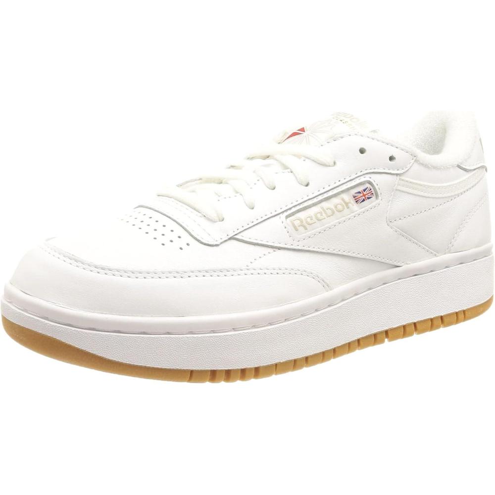 imageReebok Club C Double Revenge Platform Tennis Shoes for Women Fashion Womens SneakersWhite Reebok Rubber Gum 07 White