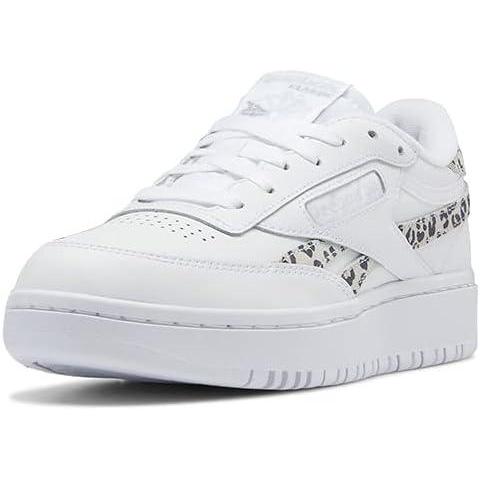 imageReebok Club C Double Revenge Platform Tennis Shoes for Women Fashion Womens SneakersWhiteCore BlackPure Grey