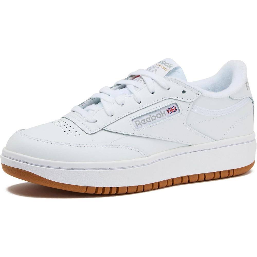 imageReebok Club C Double Revenge Platform Tennis Shoes for Women Fashion Womens SneakersWhiteReebok Gum 07White