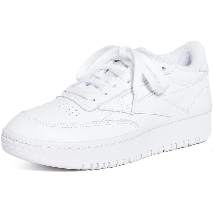 imageReebok Club C Double Revenge Platform Tennis Shoes for Women Fashion Womens SneakersWhiteWhiteCold Grey 2
