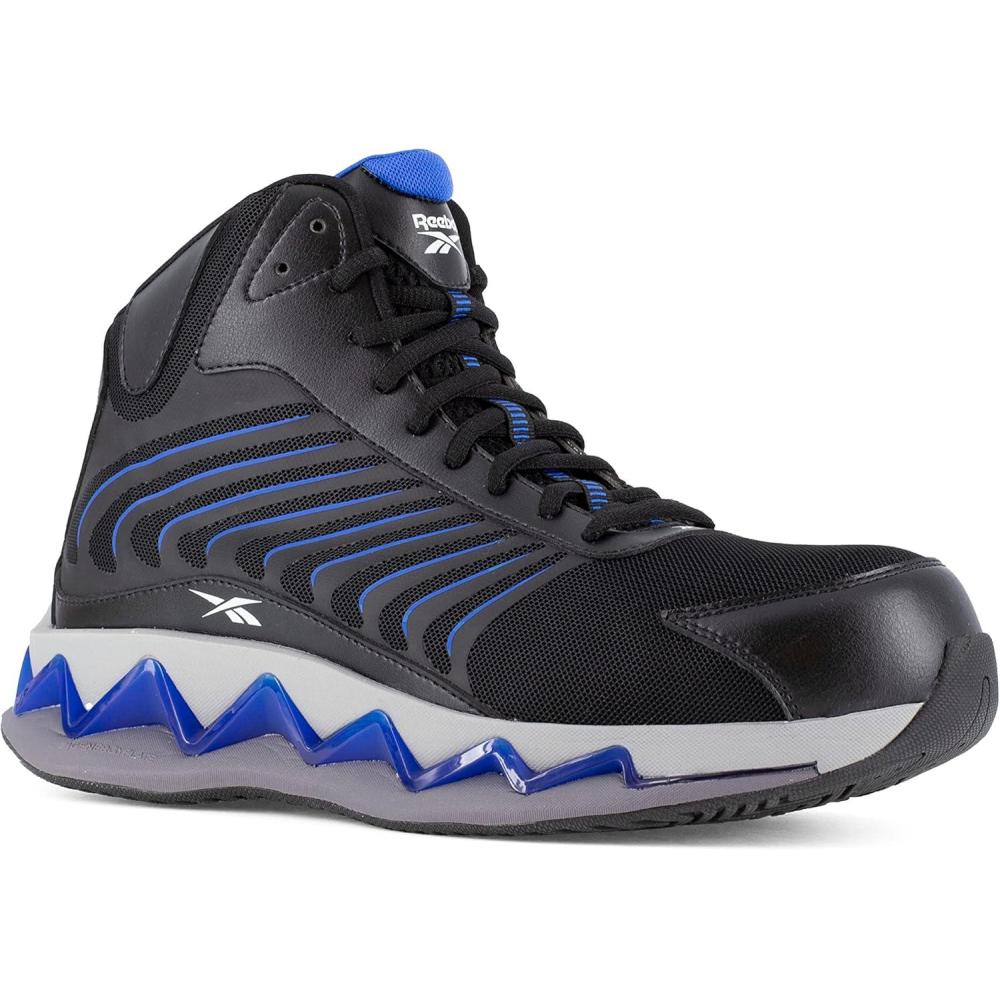 imageReebok Mens Work Zig Elusion Heritage SneakersBlackblue