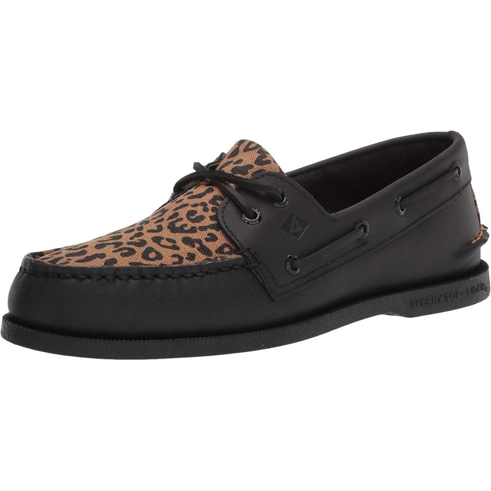 imageSperry Mens Authentic Original 2Eye Boat ShoeBlack Leopard