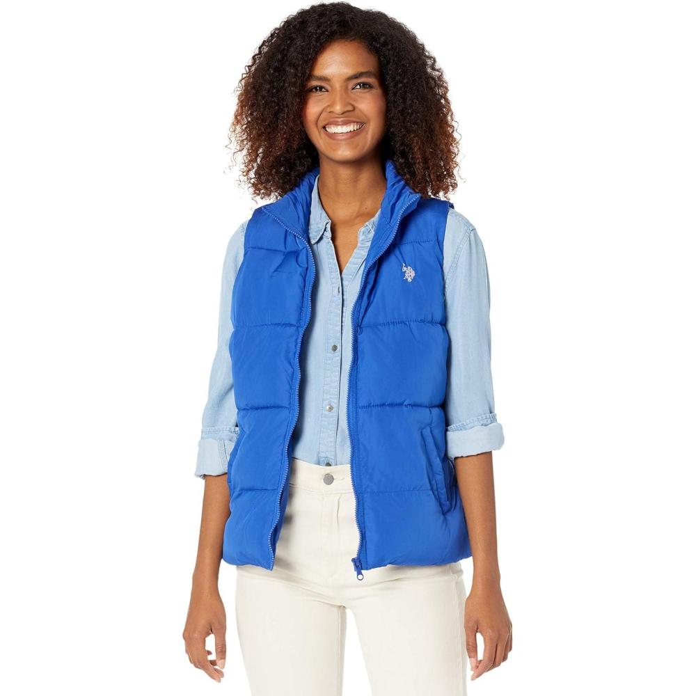 imageUS POLO ASSN Basic Vest Olive Grove LGParisian Blue