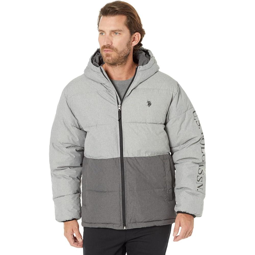 imageUS POLO ASSN Heather Puffer JacketHeather Gray