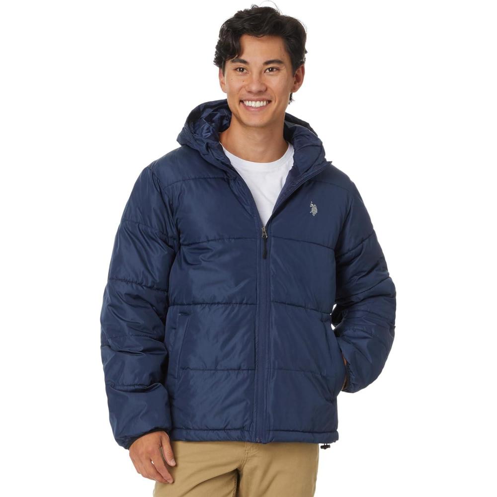 imageUS POLO ASSN Men Moderate PufferClassic Navy