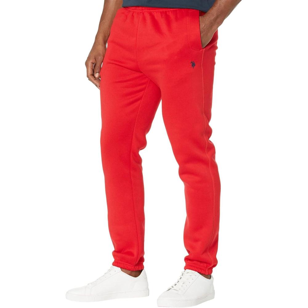 imageUS POLO ASSN Pocket Fleece Pants Engine Red MD 32