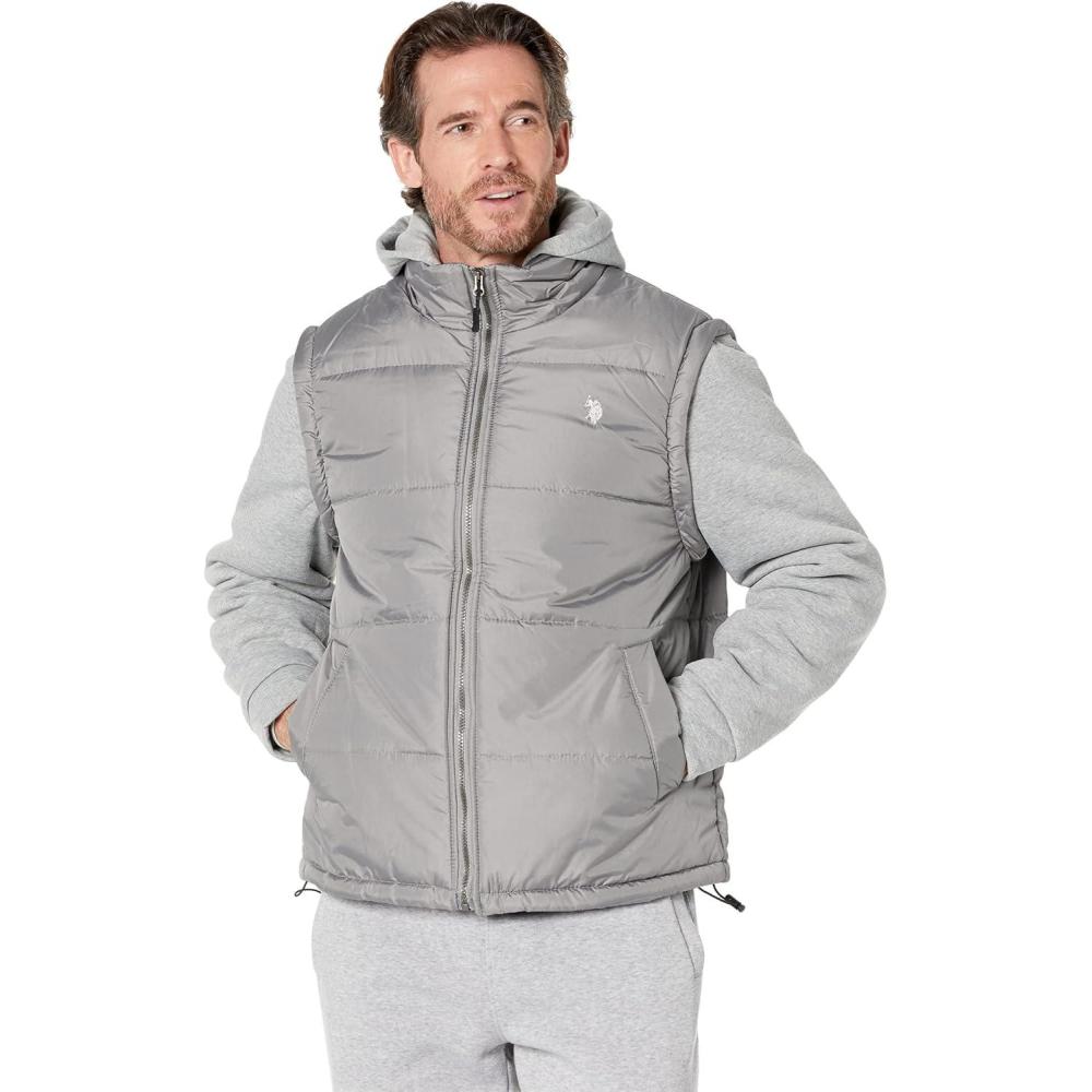 imageUS POLO ASSN Vest with Zip SleeveCampus Heather Grey