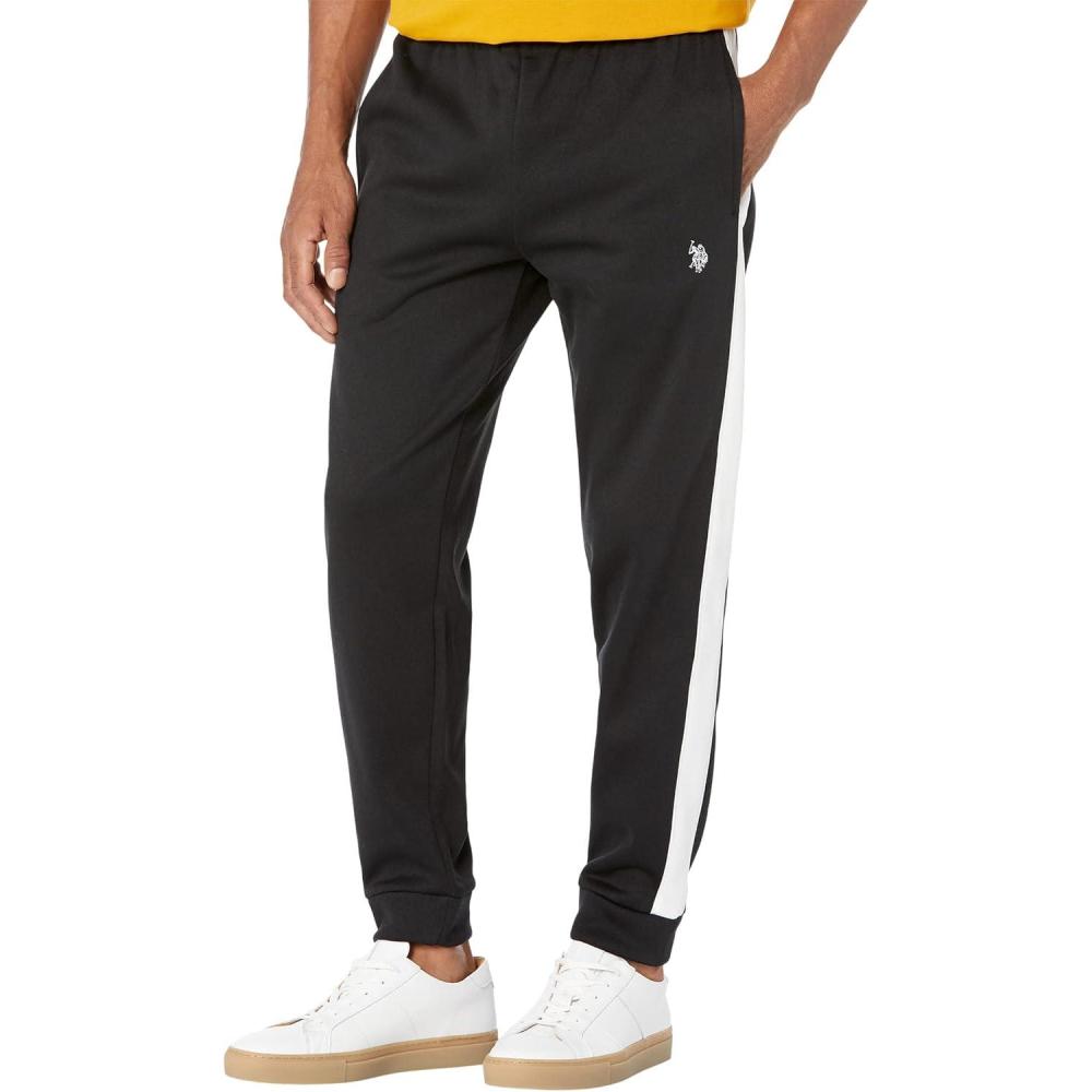 imageUS Polo Assn Mens Side Stripe JoggersBlack