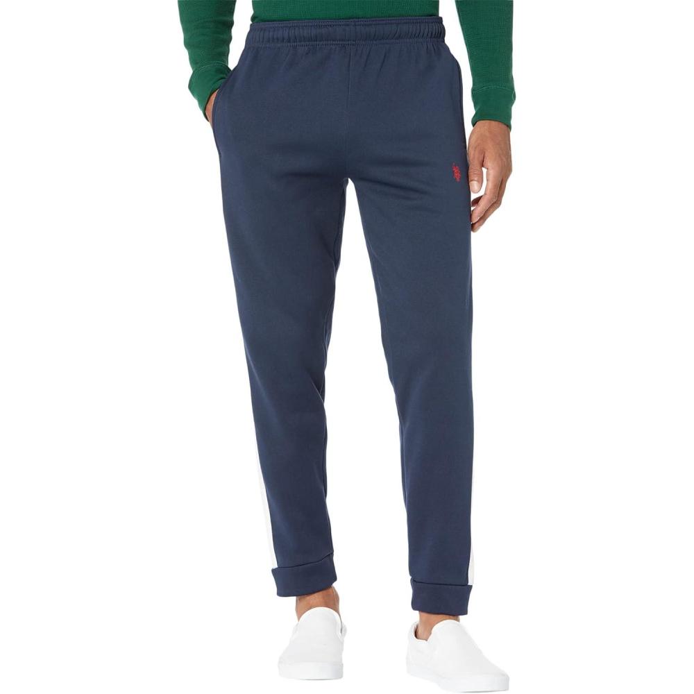 imageUS Polo Assn Mens Side Stripe JoggersClassic Navy