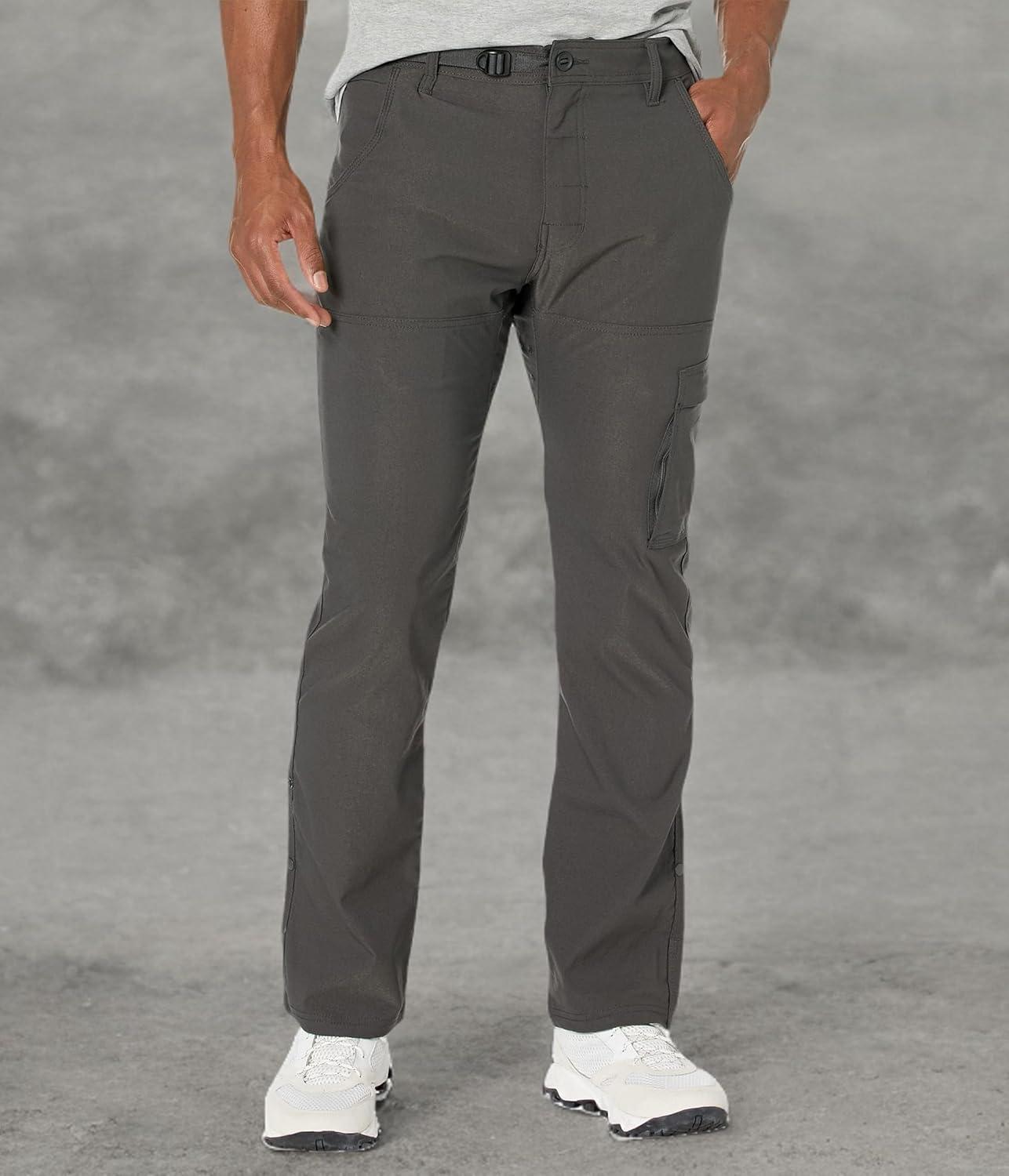 imageprAna Stretch Zion Slim Pants II Mens Fitted Pants Blended Recycled Nylon Multiple PocketsDark Iron