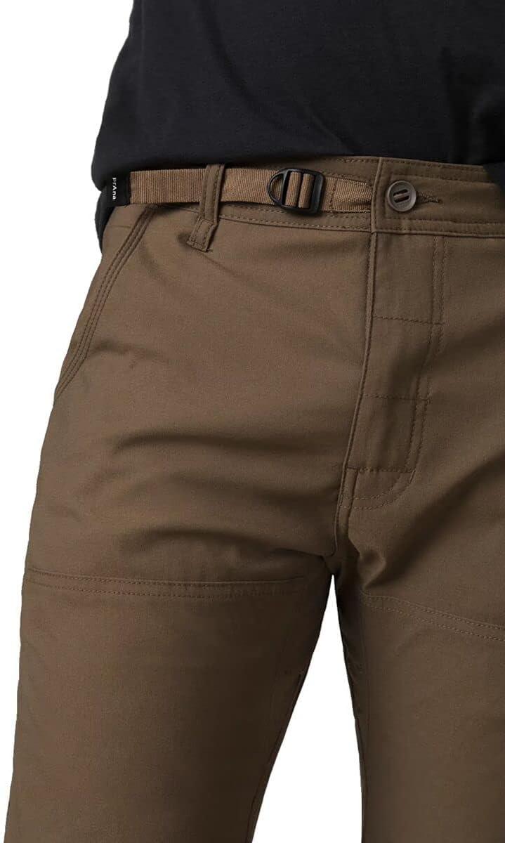 imageprAna Stretch Zion Slim Pants II Mens Fitted Pants Blended Recycled Nylon Multiple PocketsMud