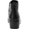 Alegria Womens Hadi Comfort Leather Ankle Wedge Boot(Black)
