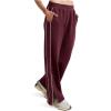 Beyond Yoga Women’s Luxefleece Piper Wide Leg Pants(Dark Cherry)