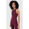 Beyond Yoga Women’s Spacedye Refocus Cropped Tank(Midnight Burgundy Heather)