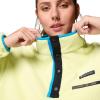 Columbia womens Helvetia™ Ii Cropped Half Snap Fleece(Citron Haze/Black/Compass Blue)