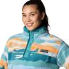 Columbia womens Helvetia™ Ii Printed Cropped Half Snap(Teal Rogue Valley)