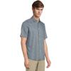 Faherty Mens Short Sleeve Movement Monterrey Shirt(Marine Palm Foliage)