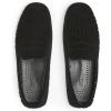 Floafers Mens Country Club Driver Faux Suede(Black Vegan Suede)