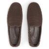 Floafers Mens Country Club Driver Faux Suede(Brown Vegan Suede)