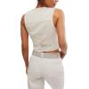 Free People Women’s Tate Denim Vest, Ecru