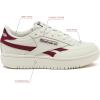 Reebok Club C Double Revenge Platform Tennis Shoes for Women, Fashion Womens Sneakers(Chalk/Chalk/Classic Burgundy)