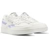 Reebok Club C Double Revenge Platform Tennis Shoes for Women, Fashion Womens Sneakers(Chalk/Pink Glow/Silver Metallic)